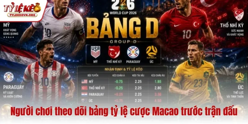 Người chơi theo dõi bảng tỷ lệ cược Macao trước trận đấu