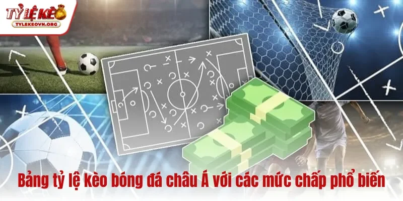 Bảng tỷ lệ kèo bóng đá châu Á với các mức chấp phổ biến